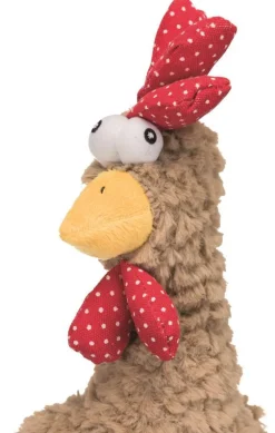 Jouet pour chien en peluche coloris multicolore peluche coq avec son original Trixie - 60 cm