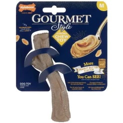 Jouet pour chien en stick au beurre de cacahuètes Nylabone Gourmet - Taille M
