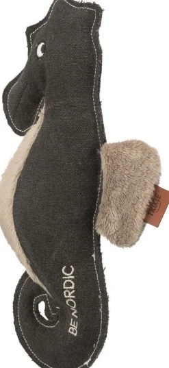 Jouet pour chien en tissu peluche coloris marron et beige hippocampe Ida Trixie Be Nordic - 32 cm