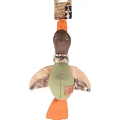 Jouet pour chien kaki/orange/brun Flamingo Natura Delight Canard - 35 cm
