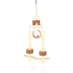 Jouet pour oiseaux avec clochette blanc