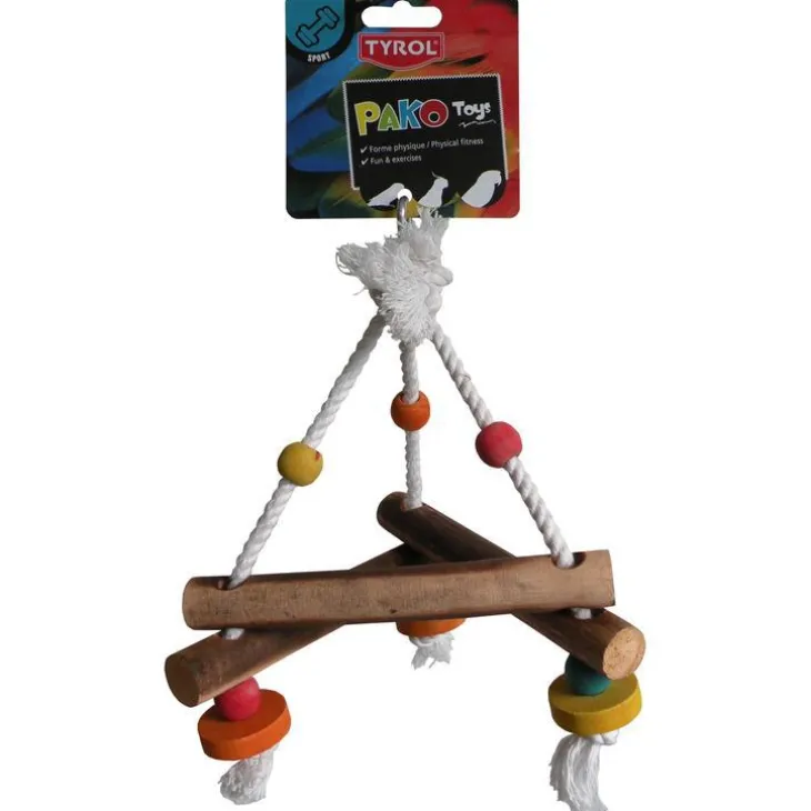 Jouet pour oiseaux en bois Tyrol Little Bermude Pako Sport – 28 cm
