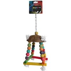 Jouet pour oiseaux en bois Tyrol Coco Boule Pako Sport – 35 cm