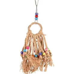 Jouet pour perroquet coloris beige Flamingo Jo Duma Anneau – 39 cm