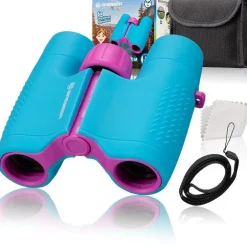 Jumelles enfant 6x21 bleu et lilas Bresser - 9 x 10 x 3,5 cm