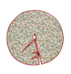 Jupe de sapin de Noël coloris blanc en polyester - Ø 80 cm