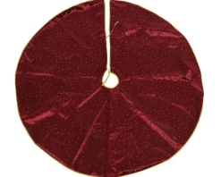 Jupe de sapin en polyester bordeaux - Ø 120 x H 0,5 cm