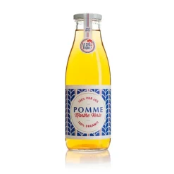 Jus de pomme menthe verte bio. La bouteille de 75 cl