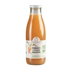 Jus de pommes et litchis bio Demeter - 75 cl