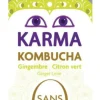 Karma kombucha au gingembre et citron vert sans sucre bio en bouteille de verre Karma - 75 cl