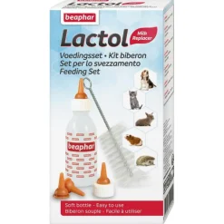 Kit biberon + 4 tétines et 1 goupillon pour animaux