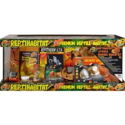 Kit de démarrage pour terrarium coloris noir pogona juvénile dragon Zoomed – 76 x 30 x 30 cm