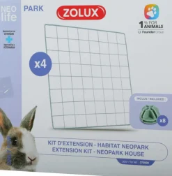Kit d'extension pour Neopark Life du lapin coloris argent Zolux – 35,5 x 35 cm – x 4 grilles