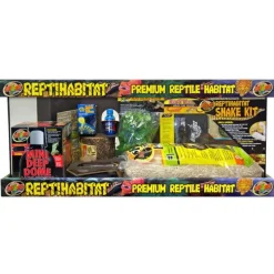 Kit terrarium complet pour serpent coloris noir Zoomed Reptihab – 76 x 30 x 30 cm