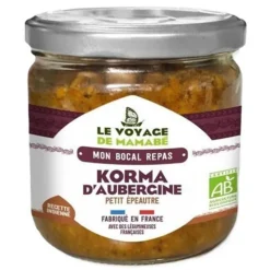 Korma d’aubergines et petit épeautre bio Le voyage de Mamabé - 330 g