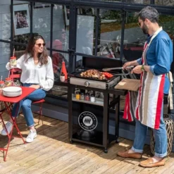 La Plancha Française électrique 150 duo noire 92 x 47 x 105 cm