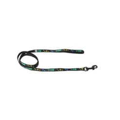 Laisse chat à motif 10 mm coloris noir - 100 cm