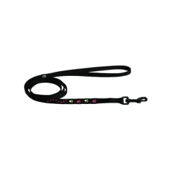 Laisse chat à motif 10 mm coloris noir - 120 cm