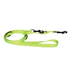 Laisse de dressage 3 positions vert citron 2x200 cm
