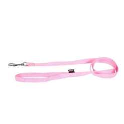 Laisse Nylon Uni pour chat coloris rose - 120 cm