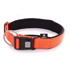 Laisse orange avec poignée en néoprène Martin Sellier Neo+ - 40/50-70 cm