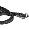 Laisse pour chien en nylon tressé coloris noir 3 positions Bobby Safe - Taille S/M