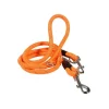 Laisse pour chien en nylon rond coloris orange 3 positions Bobby Walk - Taille unique