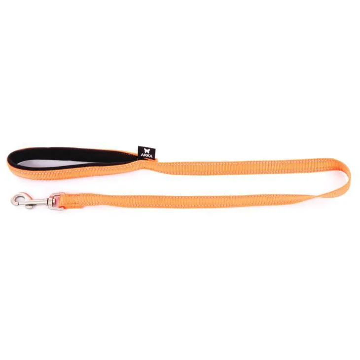 Laisse pour chien orange Martin Sellier neo+ - 100 cm