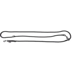 Laisse ronde multiposition noir 1,3x200 cm