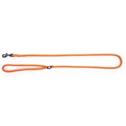 Laisse ronde pour chien coloris orange 1,3 cm x 1 m