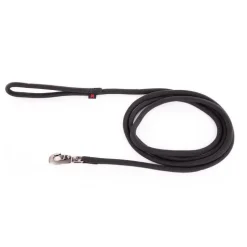 Laisse ronde pour chien coloris noir 1,3 cm x 2 m
