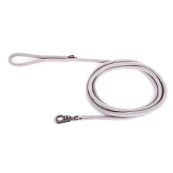 Laisse ronde pour chien coloris gris 1,3 cm x 2 m