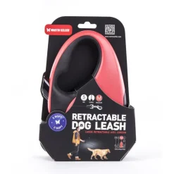 Laisse rétractable 2 Soft cordon coloris noir et rouge - M