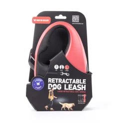 Laisse rétractable 2 Soft sangle coloris noir et rouge - L