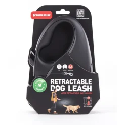 Laisse rétractable noire Instinct Cordon - taille M