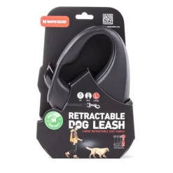 Laisse rétractable noire Instinct Sangle - taille L