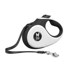 Laisse sangle rétractable noire pour chien 3 m