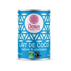 Lait de coco nature équitable 17% mg bio Base organic food - 400 ml