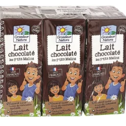 Lait de vache UHT chocolaté Grandeur nature - 6x20 cl