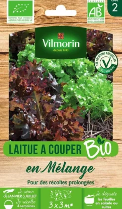 Laitue à couper Bio en mélange Vilmorin - graines à semer