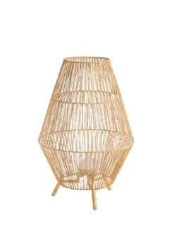 Lampadaire en fibres naturelles coloris marron Sisine