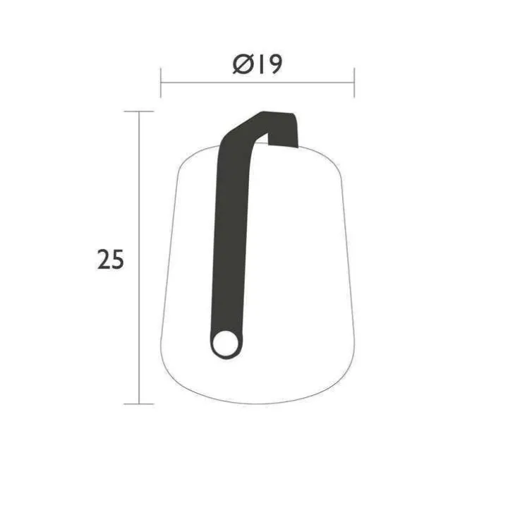 Lampe Balad coloris bambou Fermob - 25 cm