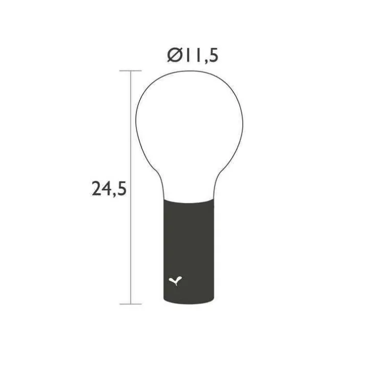 Lampe coloris blanc en aluminium Aplo Fermob - Ø 11 cm