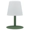 Lampe de table sans fil solaire ou USB vert olive Batimex - Ø16 x H 25 cm