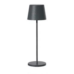 Lampe de table touch sans fil en aluminium noir Kelly Black - Ø 10 x H 38 cm