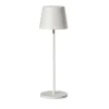 Lampe de table touch sans fil en aluminium blanc Kelly White - Ø 10 x H 38 cm