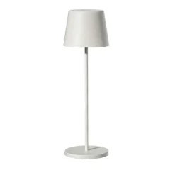 Lampe de table touch sans fil en aluminium blanc Kelly White - Ø 10 x H 38 cm