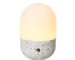 Lampe nomade à LED blanc/blanc chaud en coquilles d’huîtres recyclées - Ø 8,5 x H 13 cm