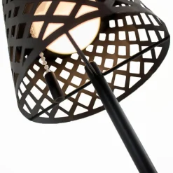 Lampe solaire Gretita coloris noir effet blanc chaud en métal Newgarden - Ø 10 x 30 cm