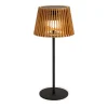 Lampe solaire Okinawa coloris marron effet blanc chaud en métal Newgarden - 20 à 30 cm